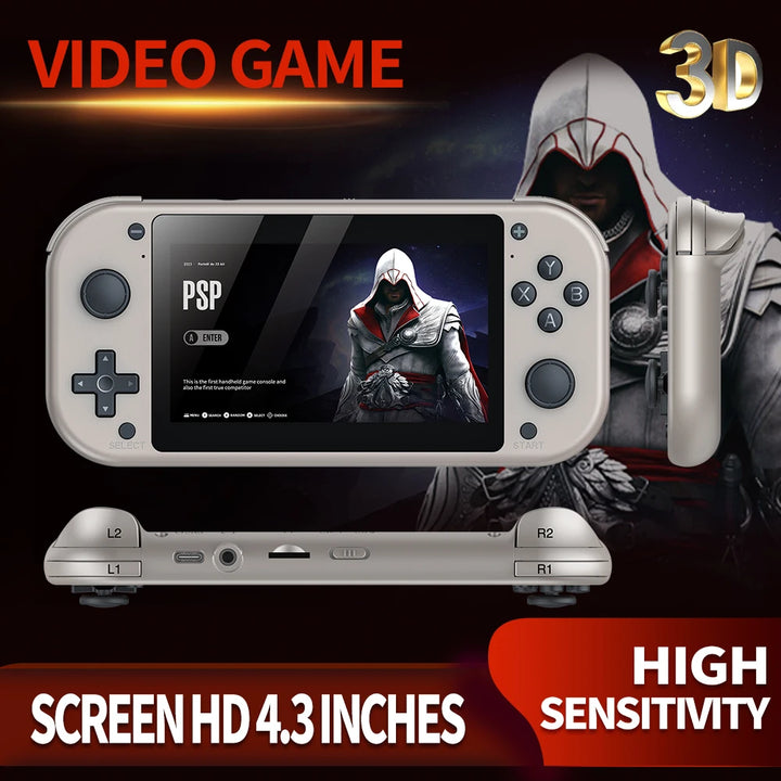 M17 Console de jogos Retro Handheld Video Game Console Open Source Linux System 4,3 polegadas IPS Screen Portable Pocket Video Player