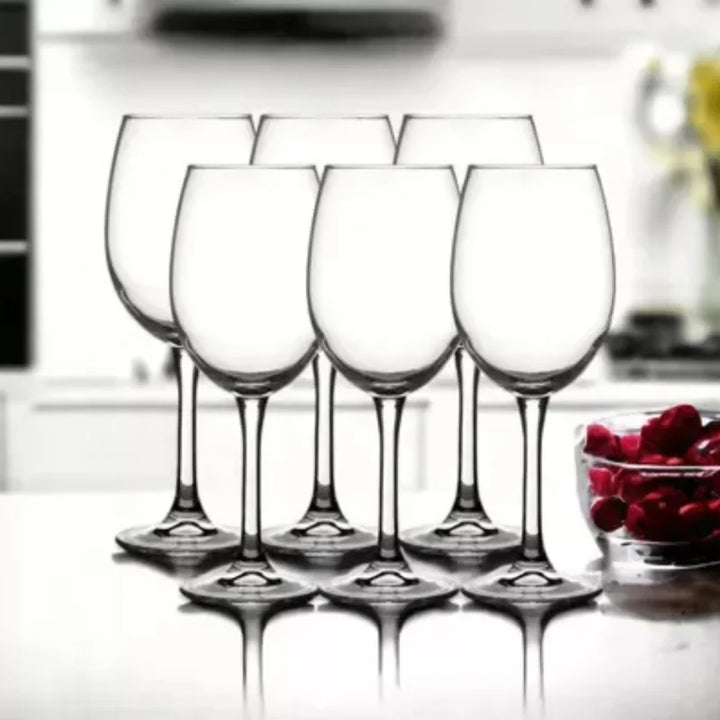 Conjunto de taças de vinho (6 taças de vinho 465ml) - Decantador de vinho 1900ml - Decoração de festa de luxo em vidro