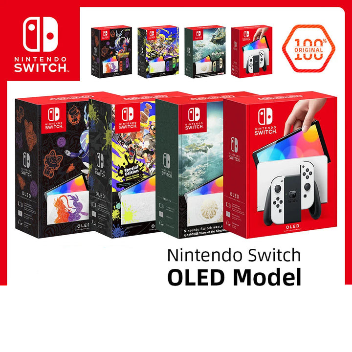 Nintendo Switch OLED Modelo Branco Conjunto 7 Polegadas Tela Joy-Con Alça Áudio Aprimorado Ajustável Console Modo TV Estável Videogame