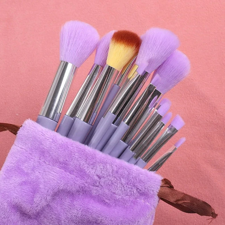 Conjunto de pincéis de maquiagem com 13 peças, pincel para corretivo, blush, pó, sombra, iluminador, base, ferramentas de beleza cosméticas