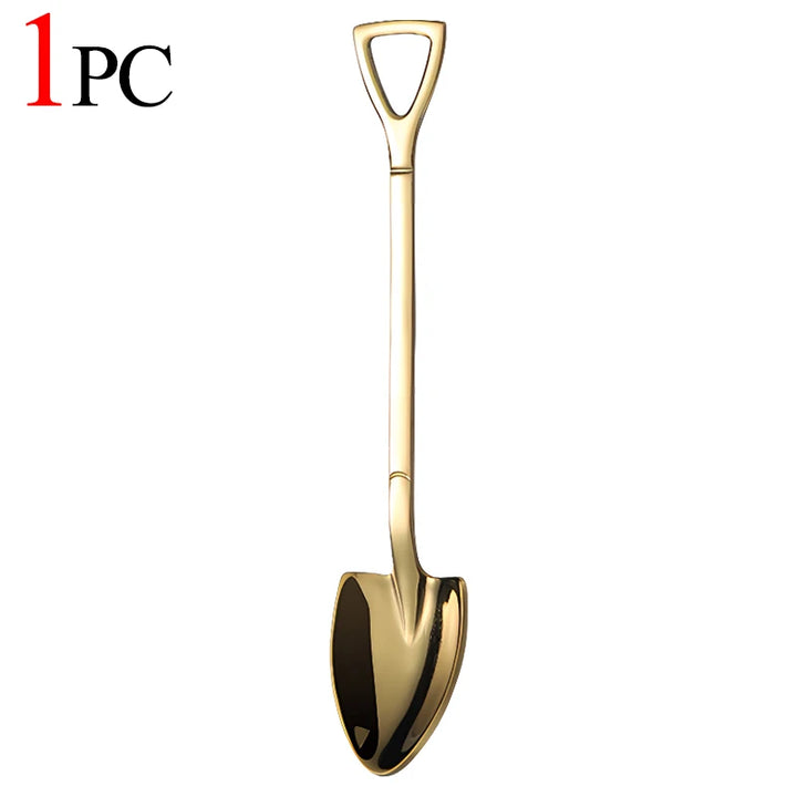 20/1Pcs Aço Inoxidável Pá Colher Ouro Prata Colheres de Café Sorvete Sobremesa Colher Colher de Chá Talheres de Cozinha Conjunto