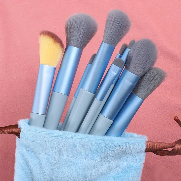Conjunto de pincéis de maquiagem com 13 peças, pincel para corretivo, blush, pó, sombra, iluminador, base, ferramentas de beleza cosméticas
