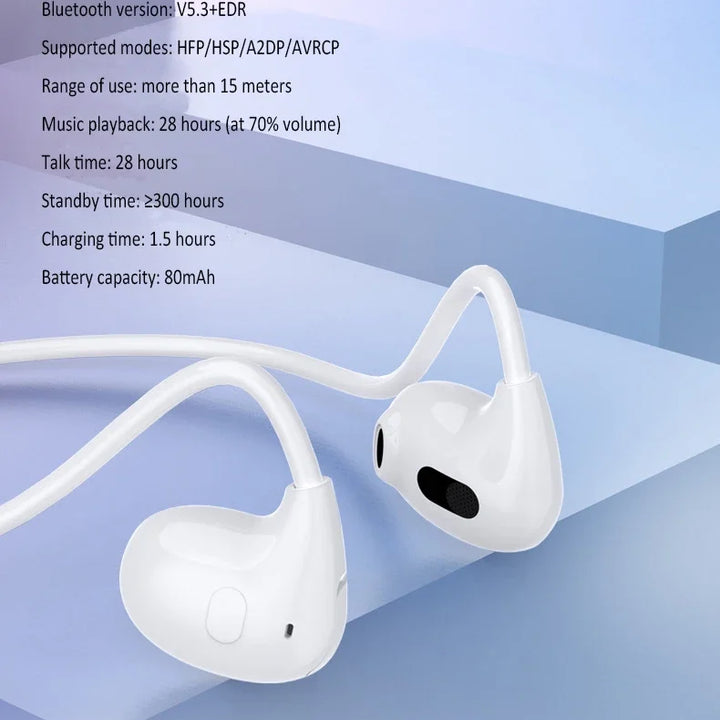 Xiaomi Wireless Bluetooth 5.3 Fones de ouvido Fone de ouvido à prova d'água de condução de ar Fones de ouvido esportivos estéreo com microfone