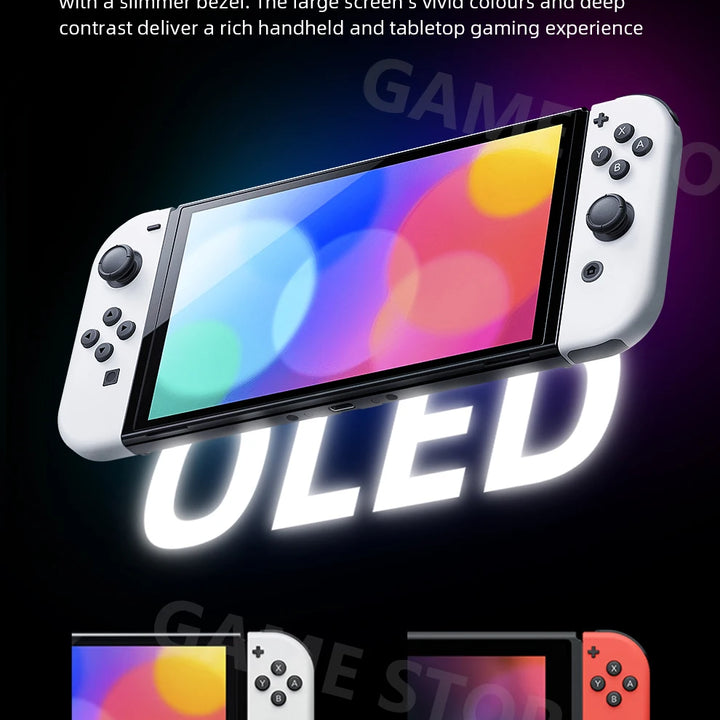 Nintendo Switch OLED Modelo Branco Conjunto 7 Polegadas Tela Joy-Con Alça Áudio Aprimorado Ajustável Console Modo TV Estável Videogame