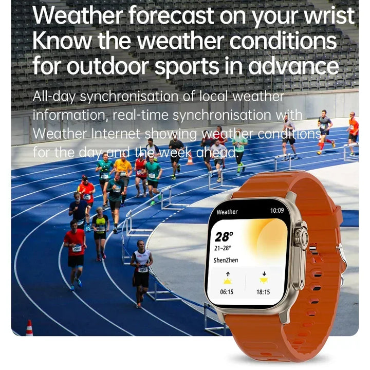 2024 T900 Ultra 2 Relógio Inteligente Masculino 49mm Série 8 2.3 "Tela AMOLED NFC Bússola À Prova D'Água Para Apple Watch IWO Ultra 8 Smartwatch
