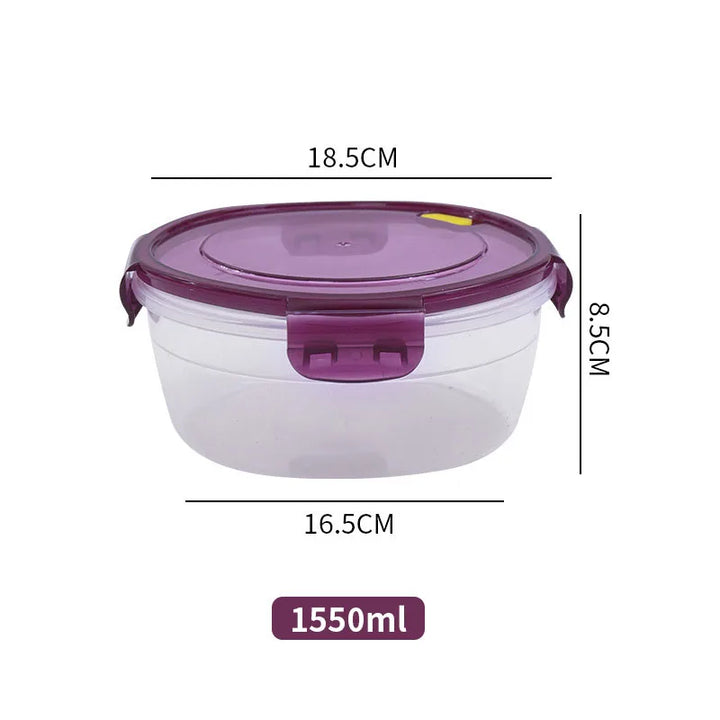 Caixa de conservação de alimentos frescos pode ser aquecida no forno de micro-ondas, caixa de armazenamento para geladeira e freezer de cozinha, lancheira transparente com tampa