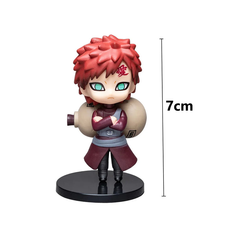 Novo 12pcs/set Anime Figura Naruto Shippuden Hinata Sasuke Itachi Kakashi Gaara Figura de Ação Q Versão PVC Figuras Brinquedos Presente