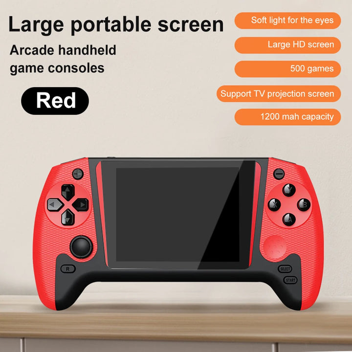 500 jogos portátil single player game console tv connect video game player 3.5 pol tela lcd game console presente para crianças adultos