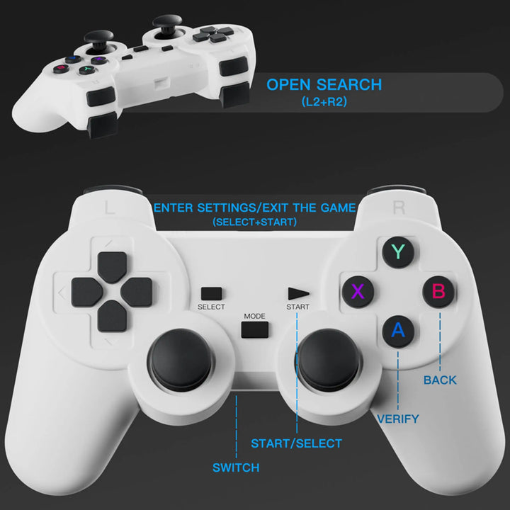 Projetor de jogos S40MAX Android 11 64GB TF Card Controlador de jogos sem fio Dual WIFI 1280 * 720P Projetor portátil de home theater