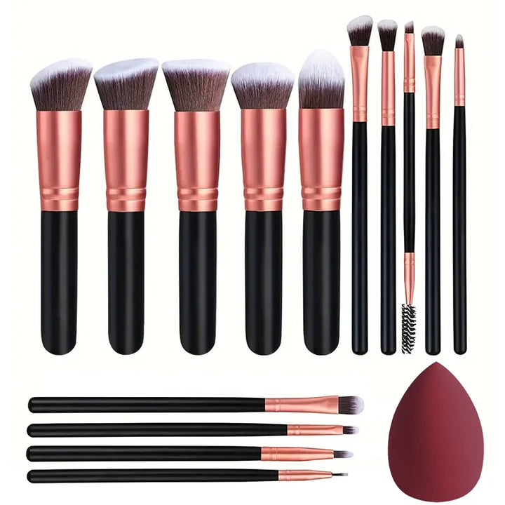 NOVO 14 PCS Pincéis de Maquiagem Set Soft Fluffy Foundation Blush Powder Eyeshadow Blending Cosméticos Femininos Ferramenta de Beleza Presente de Natal