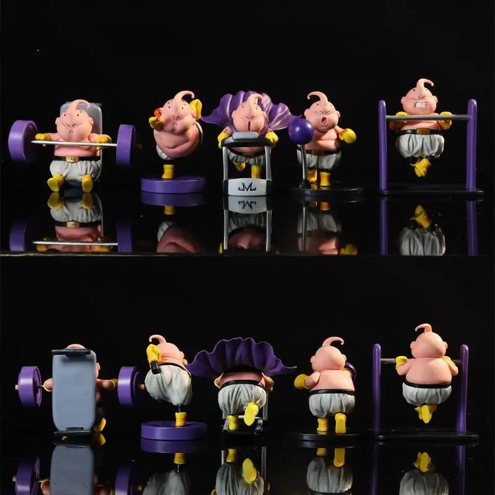 5pcs/set Fitness Body Building Dragon Ball Majin Buu Bonito figura Coleção Modelo Brinquedos Figuras de Ação Anime Figura