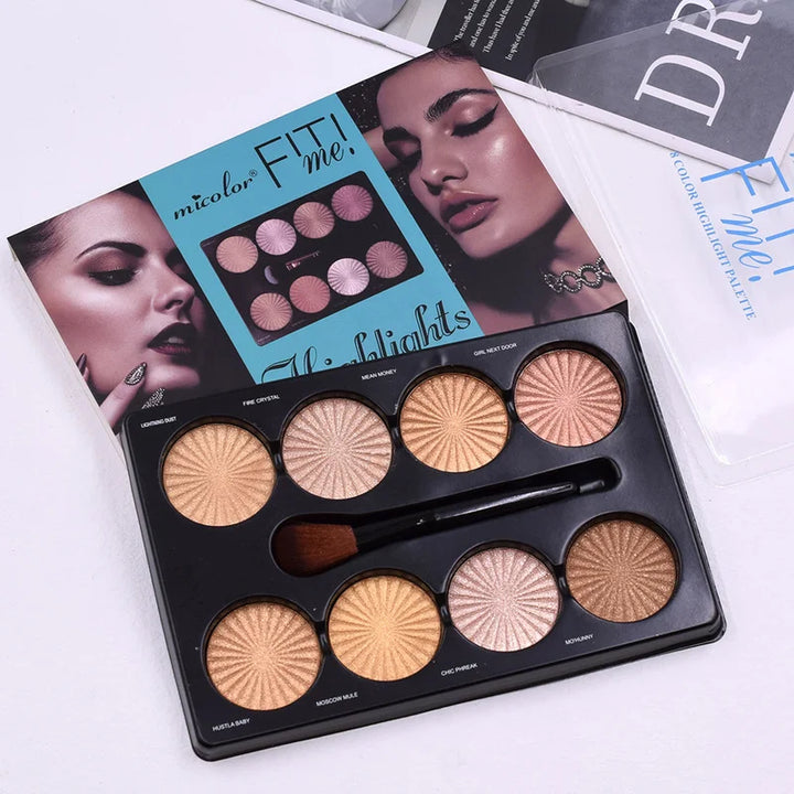12 Cores Matte Trimming Paleta de Maquiagem Base Facial Branco Marrom Feminino Cosmético Fácil de Colorir Duradouro Natureza À Prova D'Água