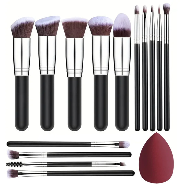 NOVO 14 PCS Pincéis de Maquiagem Set Soft Fluffy Foundation Blush Powder Eyeshadow Blending Cosméticos Femininos Ferramenta de Beleza Presente de Natal
