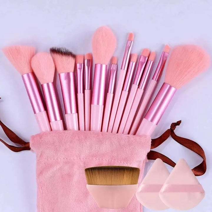 Conjunto de pincéis de maquiagem macios e fofos, profissionais, cosméticos, base, pó, sombra, kabuki, pincel de maquiagem, ferramenta de beleza, maquiagem