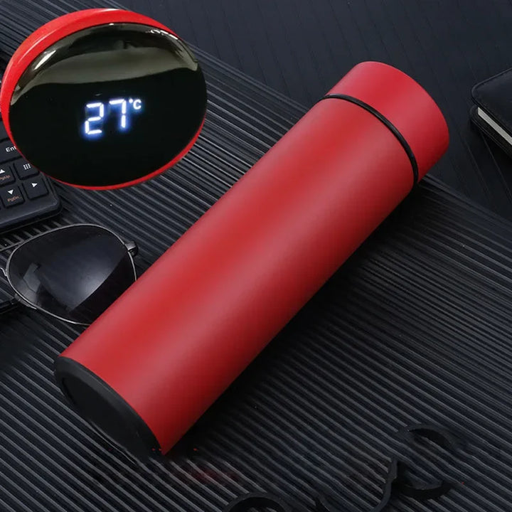 500ML Criativo Inteligente LED Garrafa Térmica Display de Temperatura Frascos de Vácuo Garrafa de Água de Aço Inoxidável Copo Térmico