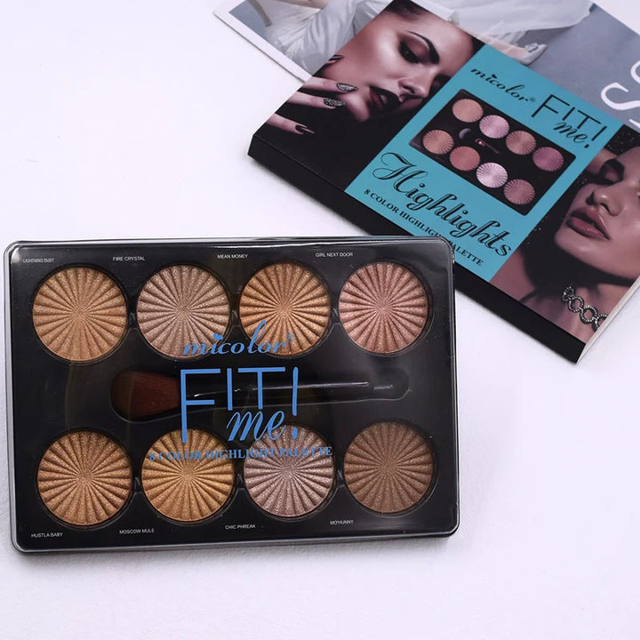 12 Cores Matte Trimming Paleta de Maquiagem Base Facial Branco Marrom Feminino Cosmético Fácil de Colorir Duradouro Natureza À Prova D'Água