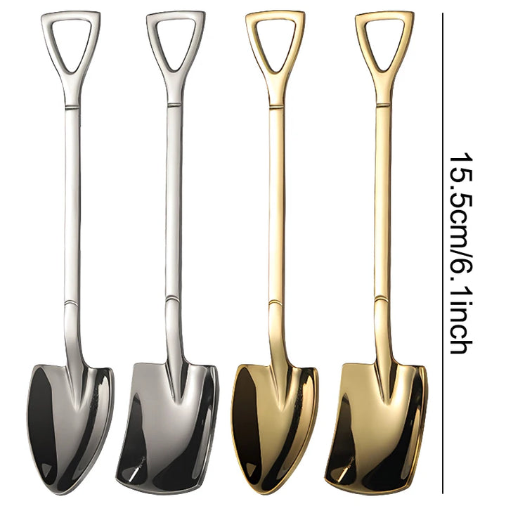 20/1Pcs Aço Inoxidável Pá Colher Ouro Prata Colheres de Café Sorvete Sobremesa Colher Colher de Chá Talheres de Cozinha Conjunto