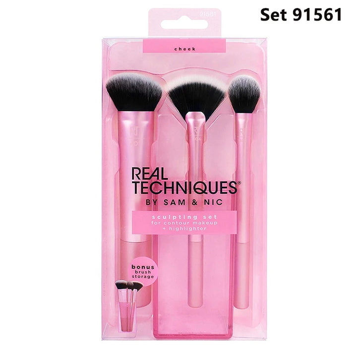 Real Techniques Pincéis de Maquiagem Set Para Base Cosmética Pó Blush Sombra Kabuki Mistura Make Up Brush Ferramenta de Beleza 1895