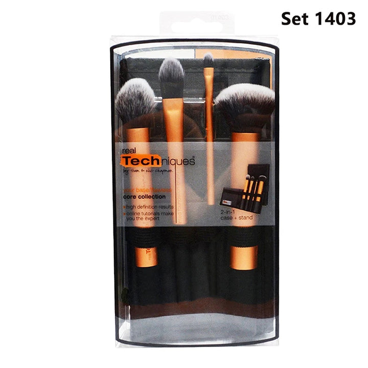 Real Techniques Pincéis de Maquiagem Set Para Base Cosmética Pó Blush Sombra Kabuki Mistura Make Up Brush Ferramenta de Beleza 1895