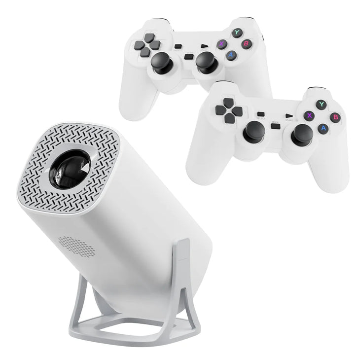 Projetor de jogos S40MAX Android 11 64GB TF Card Controlador de jogos sem fio Dual WIFI 1280 * 720P Projetor portátil de home theater