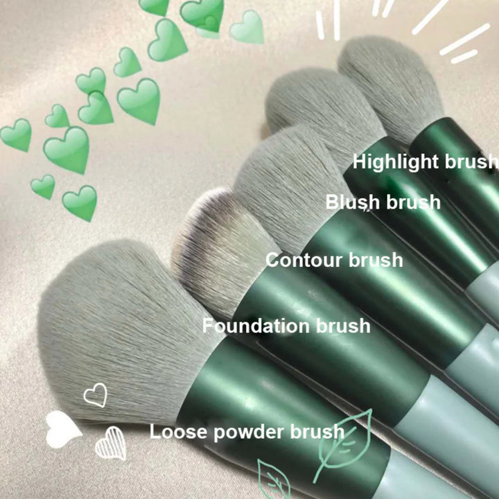 Conjunto de pincéis de maquiagem com 13 peças, pincel para corretivo, blush, pó, sombra, iluminador, base, ferramentas de beleza cosméticas