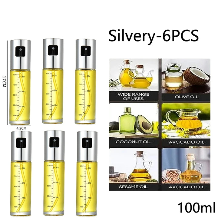 Pulverizador de óleo de vidro para cozinhar spray de azeitona mister para salada churrasco cozinha assar garrafa de vinagre vazia