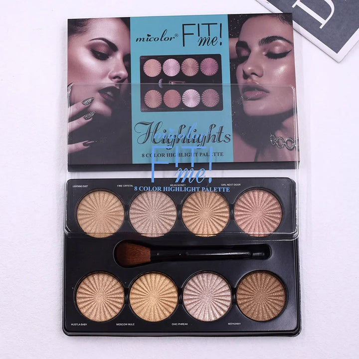 12 Cores Matte Trimming Paleta de Maquiagem Base Facial Branco Marrom Feminino Cosmético Fácil de Colorir Duradouro Natureza À Prova D'Água