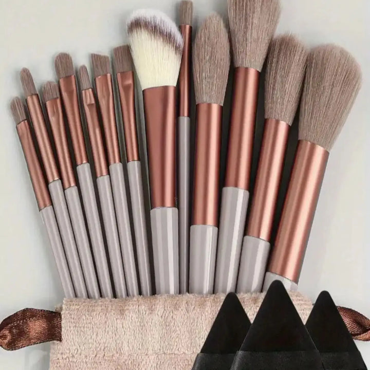 Conjunto de pincéis de maquiagem macios e fofos, profissionais, cosméticos, base, pó, sombra, kabuki, pincel de maquiagem, ferramenta de beleza, maquiagem