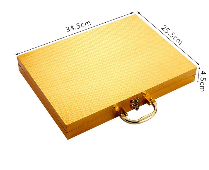 Conjunto de talheres de aço inoxidável dourado Royal European Colher Garfo Talheres completos Design retrô Lavável na máquina de lavar louça Talheres elegantes