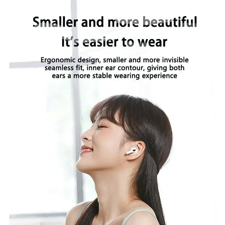 Pro4 TWS Fone de ouvido Bluetooth 9D Fone de ouvido estéreo sem fio Fone de ouvido intra-auricular HiFi Fone de ouvido mãos-livres com microfone para Xiaomi iPhone