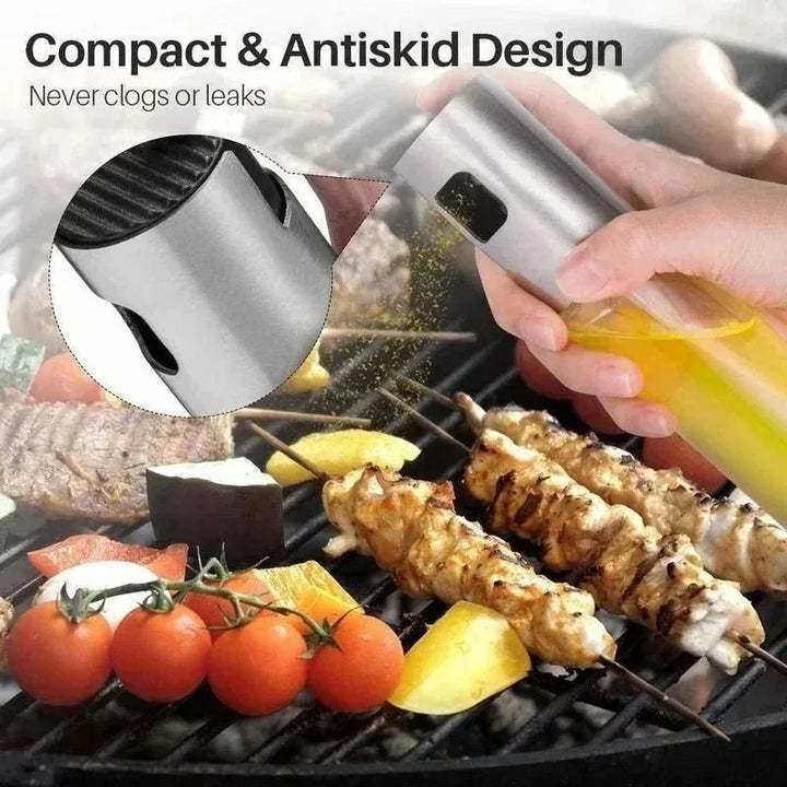 Pulverizador de óleo de vidro para cozinhar spray de azeitona mister para salada churrasco cozinha assar garrafa de vinagre vazia