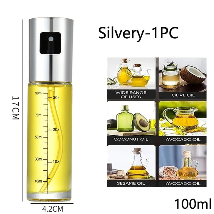 Pulverizador de óleo de vidro para cozinhar spray de azeitona mister para salada churrasco cozinha assar garrafa de vinagre vazia