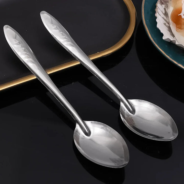 Colheres de aço inoxidável de 17 cm para sorvete Sobremesa Melancia Colheres de chá Cozinha Alça longa Colher de sopa Colheres Talheres Utensílios