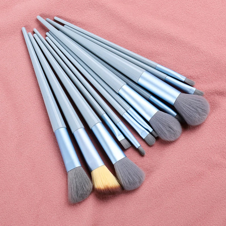 Conjunto de pincéis de maquiagem com 13 peças, pincel para corretivo, blush, pó, sombra, iluminador, base, ferramentas de beleza cosméticas