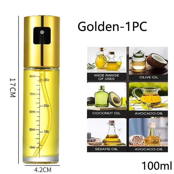 Pulverizador de óleo de vidro para cozinhar spray de azeitona mister para salada churrasco cozinha assar garrafa de vinagre vazia