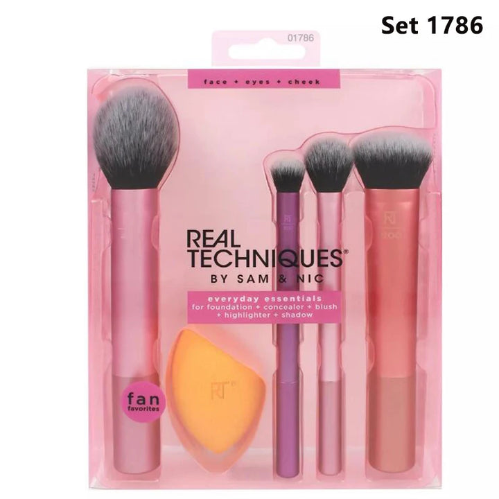 Real Techniques Pincéis de Maquiagem Set Para Base Cosmética Pó Blush Sombra Kabuki Mistura Make Up Brush Ferramenta de Beleza 1895