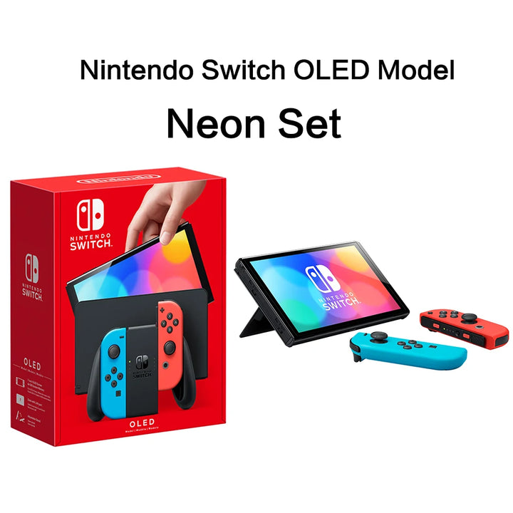 Nintendo Switch OLED Modelo Branco Conjunto 7 Polegadas Tela Joy-Con Alça Áudio Aprimorado Ajustável Console Modo TV Estável Videogame