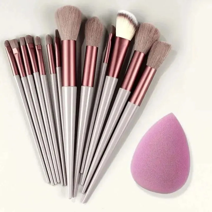 Conjunto de pincéis de maquiagem macios e fofos, profissionais, cosméticos, base, pó, sombra, kabuki, pincel de maquiagem, ferramenta de beleza, maquiagem