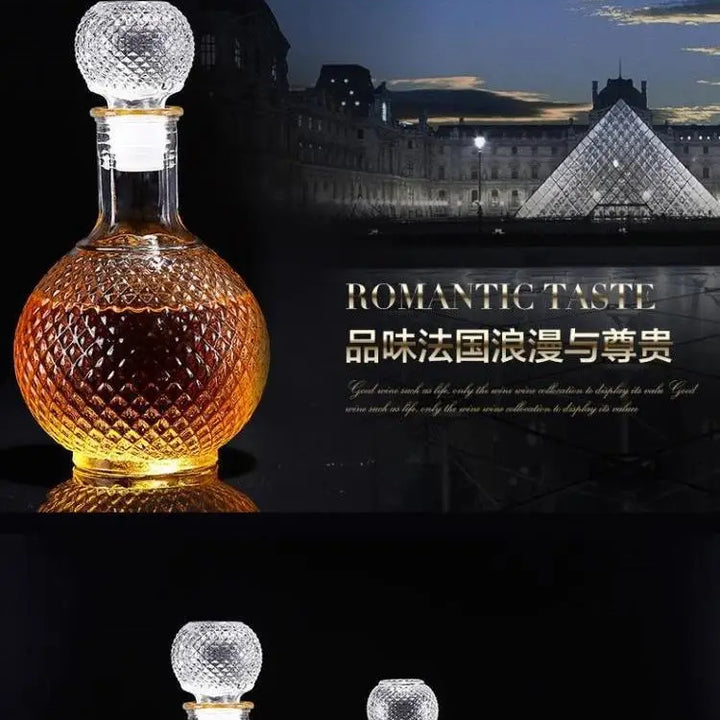 Garrafa de Vidro de Vinho 250-1000ml Decantadores de Uísque de Vidro Sem Chumbo para Licor Scotch Bourbon