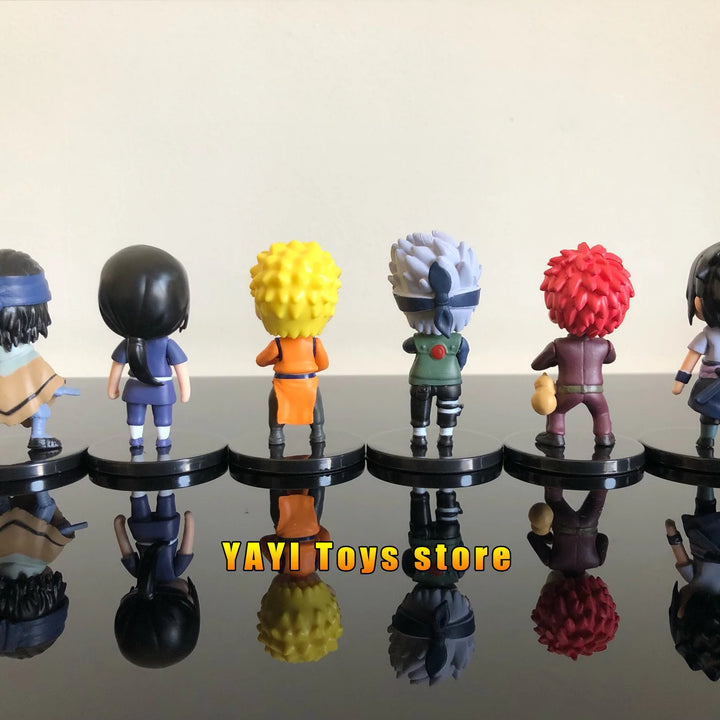 Novo 12pcs/set Anime Figura Naruto Shippuden Hinata Sasuke Itachi Kakashi Gaara Figura de Ação Q Versão PVC Figuras Brinquedos Presente