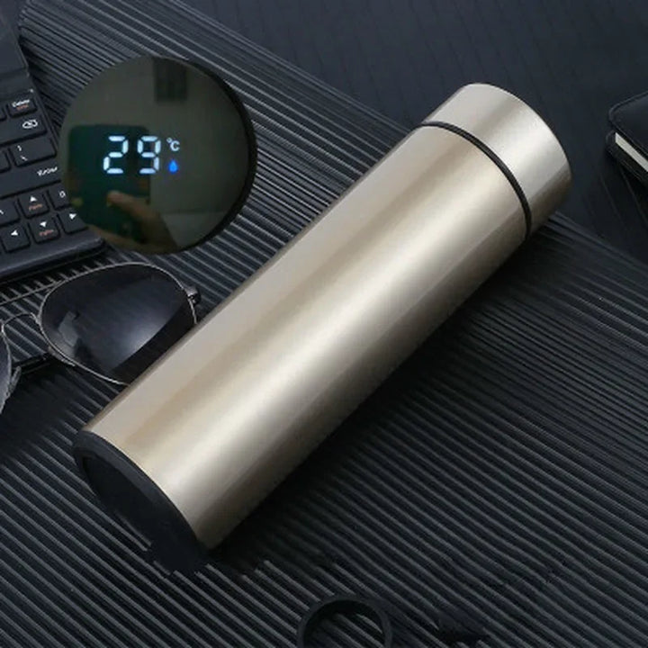 500ML Criativo Inteligente LED Garrafa Térmica Display de Temperatura Frascos de Vácuo Garrafa de Água de Aço Inoxidável Copo Térmico