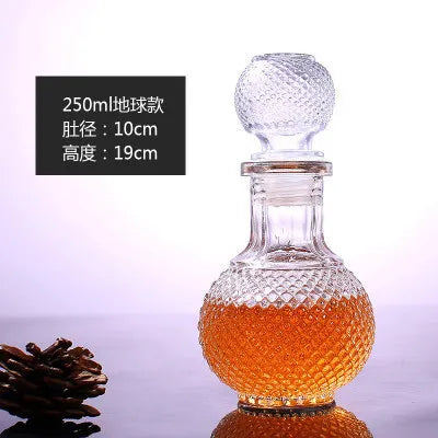Garrafa de Vidro de Vinho 250-1000ml Decantadores de Uísque de Vidro Sem Chumbo para Licor Scotch Bourbon
