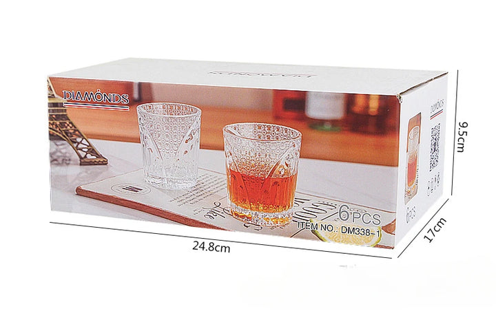 Novo Conjunto de Seis Peças de Vidro Bar KTV Whisky Copo de Vinho Estrangeiro Restaurante Copo de Suco 6 Pcs Evento