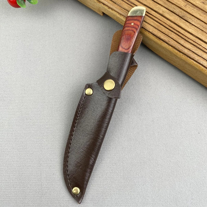 Faca de cutelo de carne de desossa forjada Faca de aço inoxidável Cozinha mongol Mão Faca de frutas Faca de bife de cordeiro assado com tampa