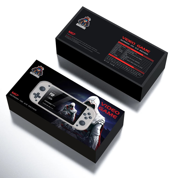 M17 Console de jogos Retro Handheld Video Game Console Open Source Linux System 4,3 polegadas IPS Screen Portable Pocket Video Player