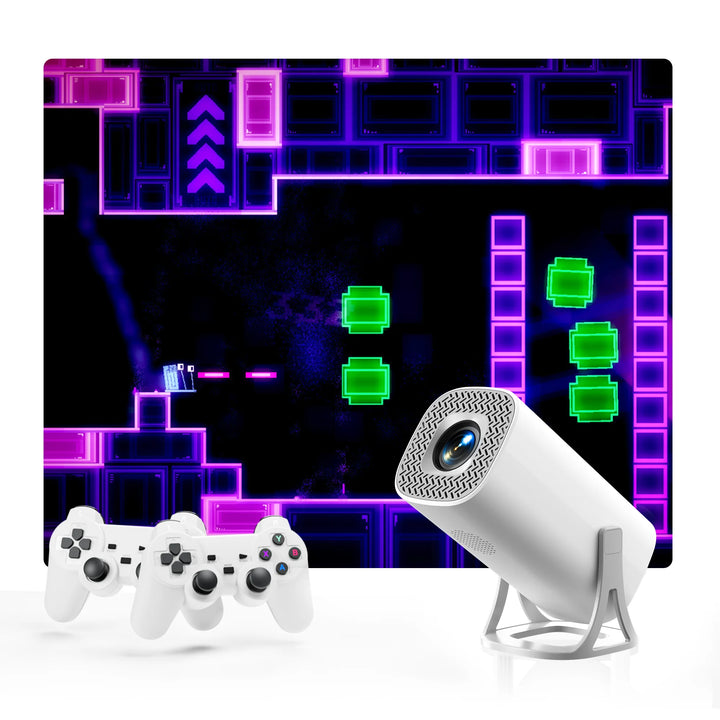 Projetor de jogos S40MAX Android 11 64GB TF Card Controlador de jogos sem fio Dual WIFI 1280 * 720P Projetor portátil de home theater