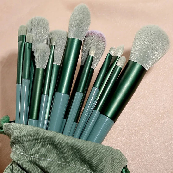 Conjunto de pincéis de maquiagem com 13 peças, pincel para corretivo, blush, pó, sombra, iluminador, base, ferramentas de beleza cosméticas