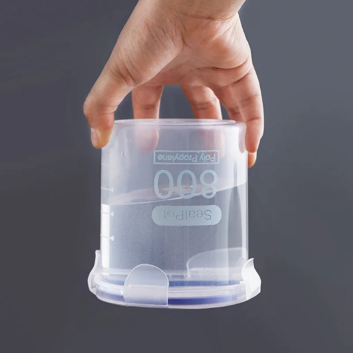 5 unidades de armazenamento selado Caixa Transparente Cozinha Organizador de grãos de alimentos Tanque de armazenamento Plástico Grande capacidade à prova de umidade Frascos selados