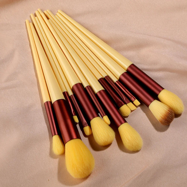 Conjunto de pincéis de maquiagem com 13 peças, pincel para corretivo, blush, pó, sombra, iluminador, base, ferramentas de beleza cosméticas
