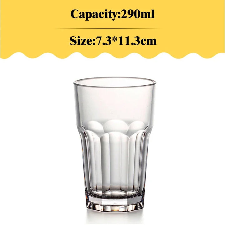 1 Pc Acrílico Plástico Suco de Cerveja Copo de Água Copos Transparentes Bar Coquetel Bebida Copo Reutilizável Drinkware